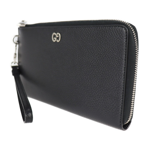 Gucci GG Metal Wrist Wallet Long Wallet Leather Black - Picture 2 of 16